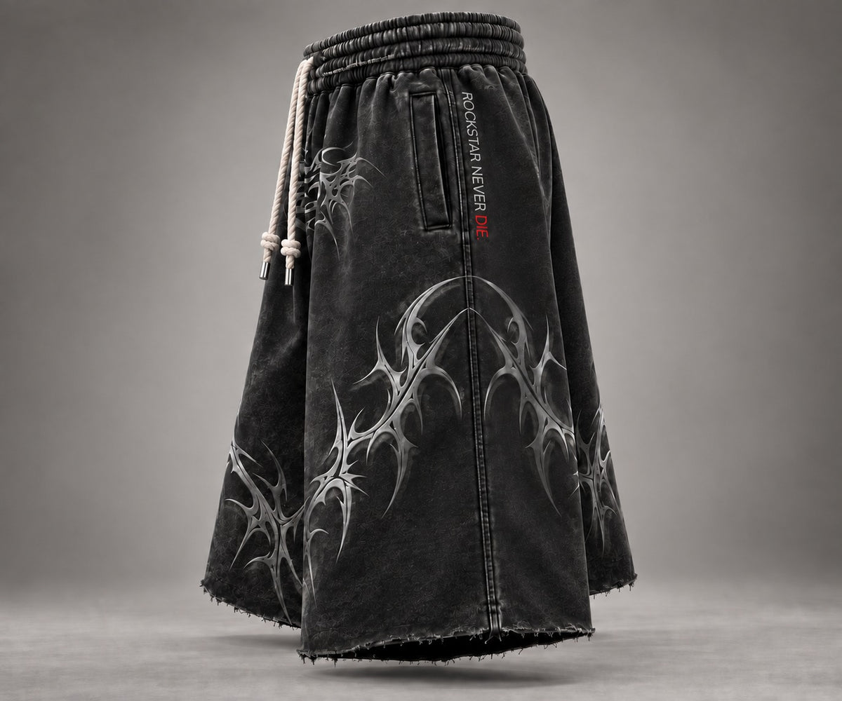 Black RFD 3/4 fleece shorts, alternate view