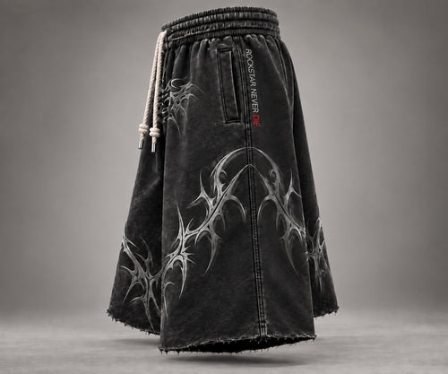 Black RFD 3/4 fleece shorts, alternate view